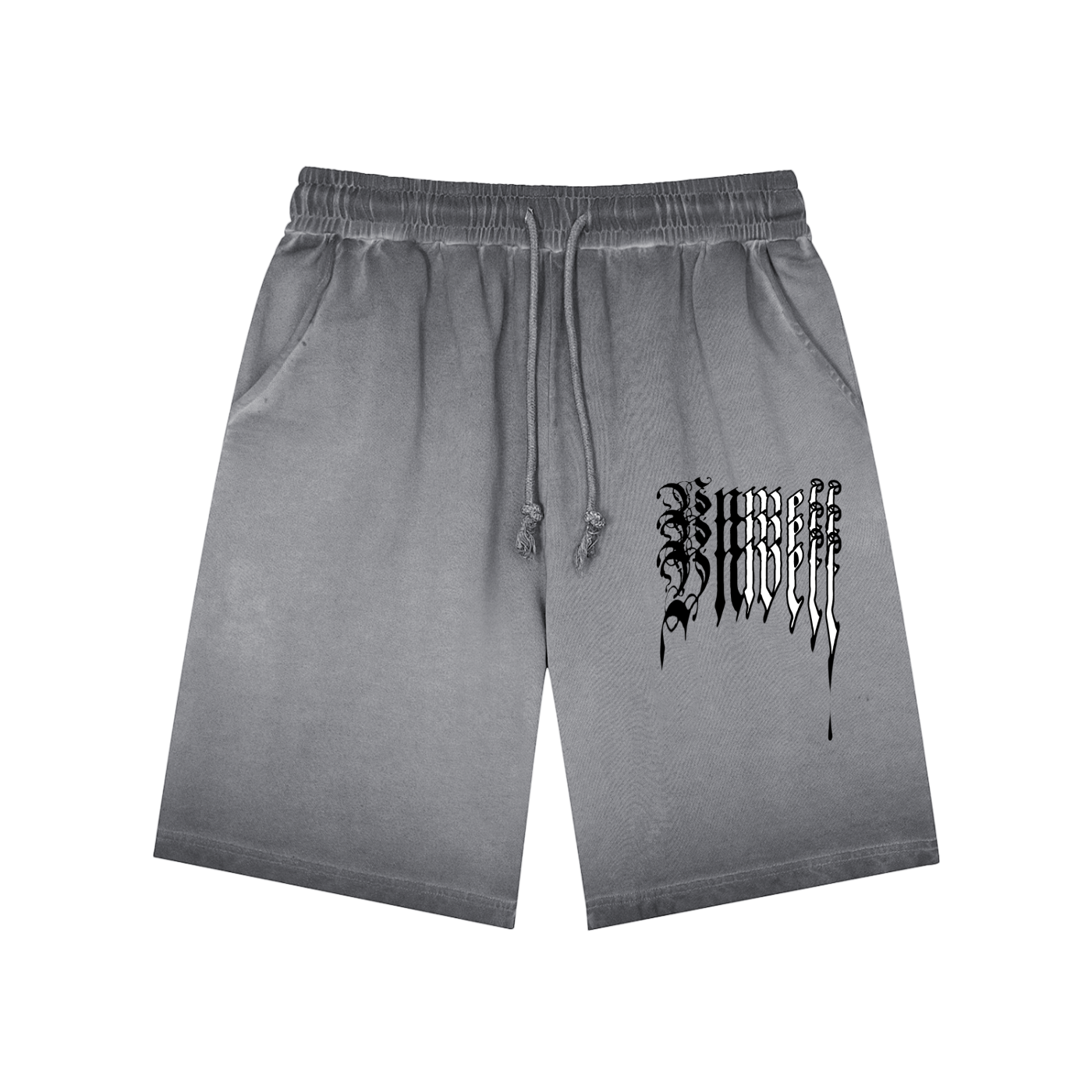 unwell reverse dyed shorts - (grey)