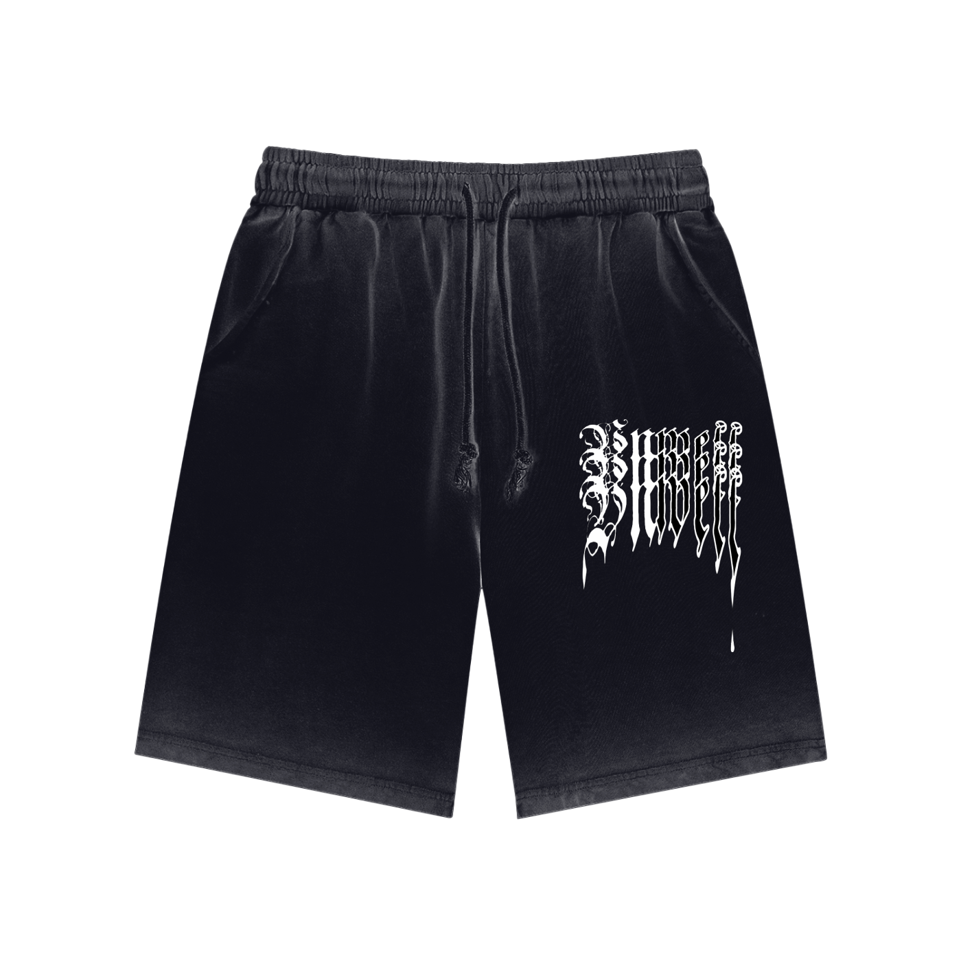 unwell reverse dyed shorts - (black)